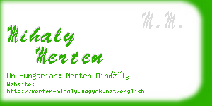 mihaly merten business card